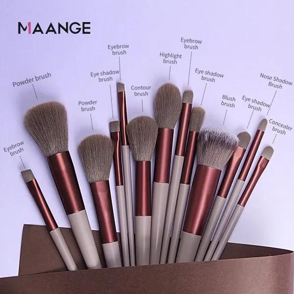 13 Pcs Professional Makeup Brushes Set | Soft Bristles, Premium Beauty Tools - Zakato